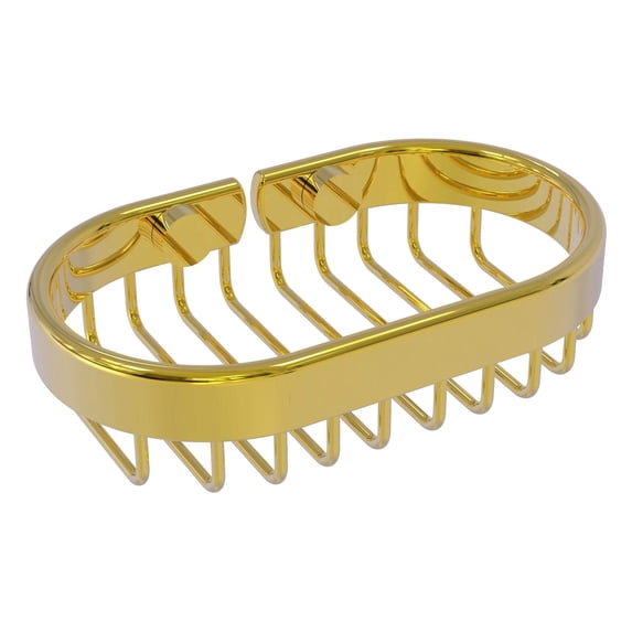 Allied Brass BSK-150LA-PB Oval Soap Basket, Polished Brass