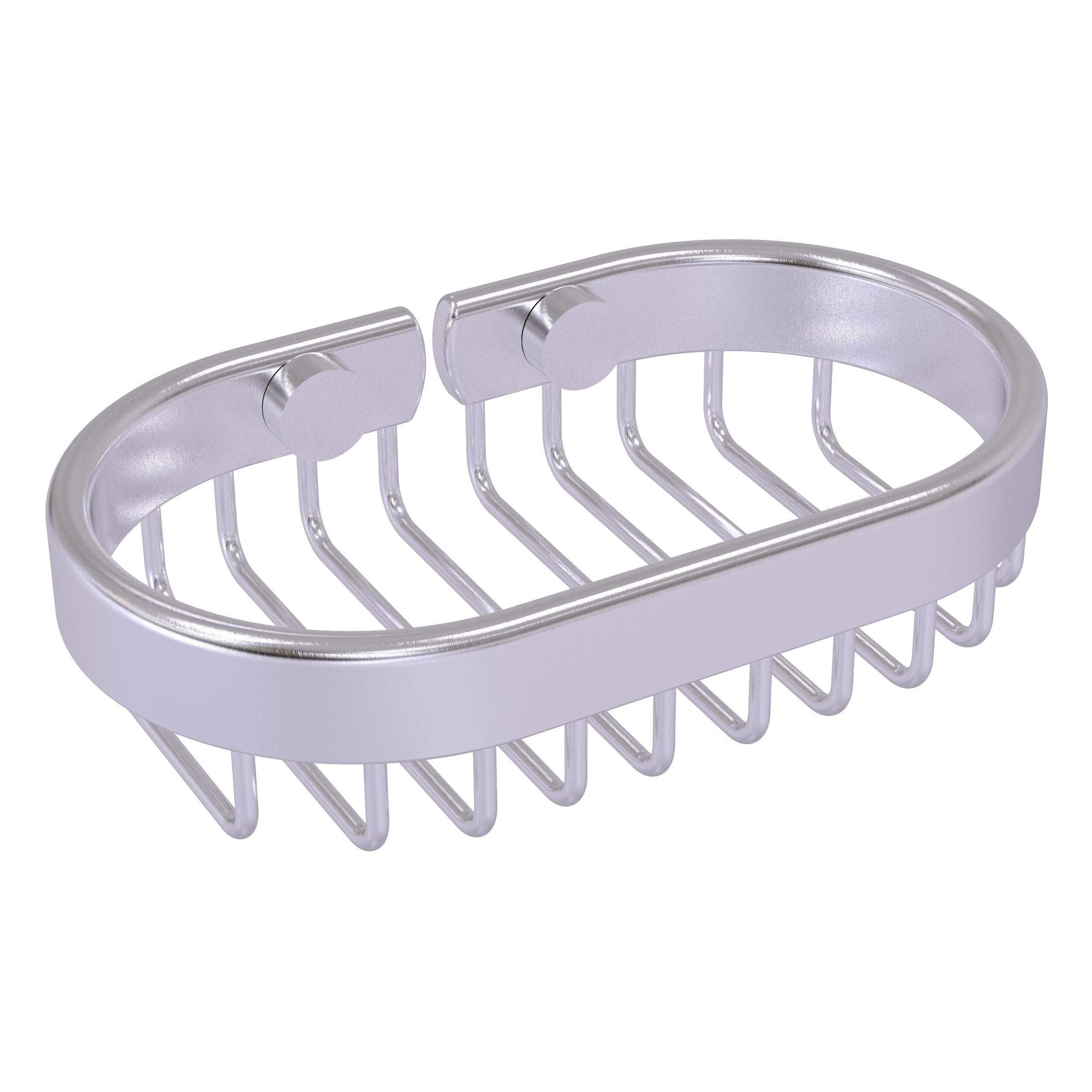 Allied Brass Oval Soap Basket in Satin Chrome Allied Brass Oval Soap Basket in Satin Chrome