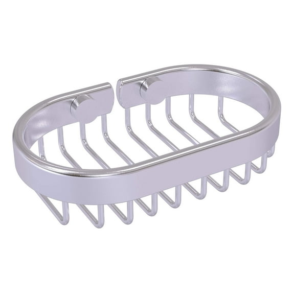 Allied Brass BSK-150LA-SCH Oval Soap Basket, Satin Chrome