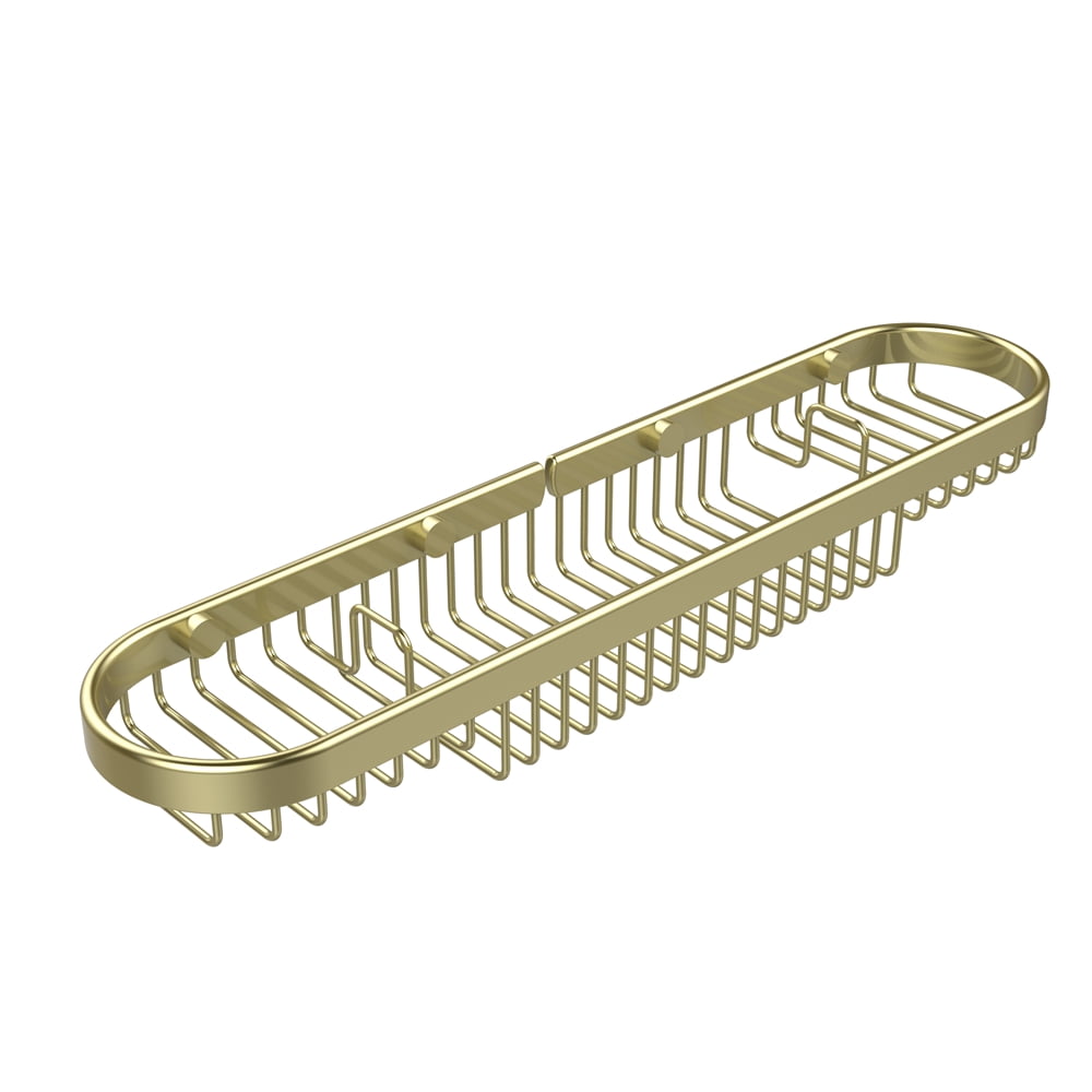 Allied Brass BSK275LASBR Oval Combination Shower Basket, Satin Brass