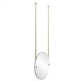 thumbnail image 1 of Allied Brass CH-91-SBR Frameless Oval Ceiling Hung Mirror with Beveled Edge, Satin Brass, 1 of 2