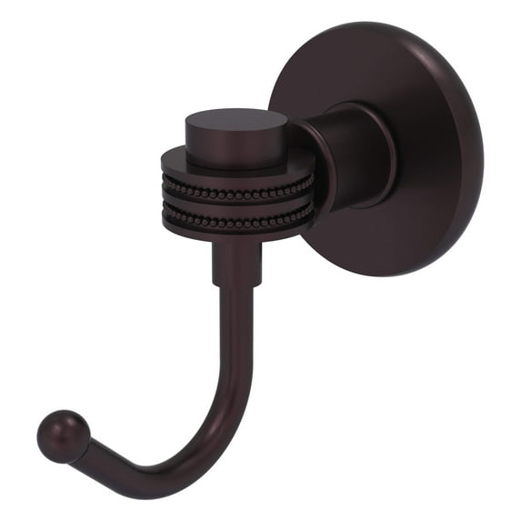 Allied Brass - Continental Robe Hook with Dotted Accents in Antique Bronze