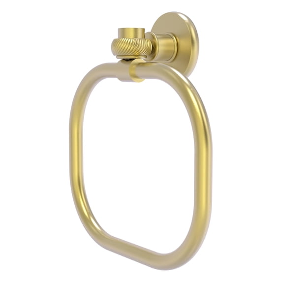Allied Brass - Continental Towel Ring with Twist Accents in Satin Brass