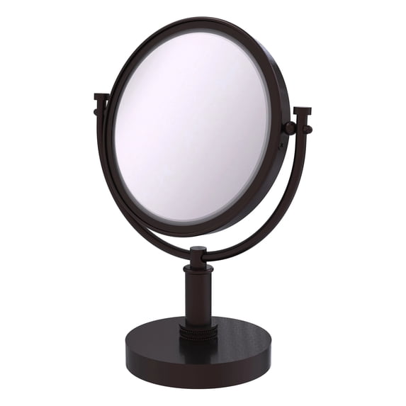 Allied Brass DM-4D/3X-ABZ 8 Inch Vanity Top Make-Up Mirror 3X Magnification, Antique Bronze