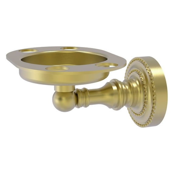 Allied Brass DT-26-SBR Dottingham Collection Tumbler and Toothbrush Holder, Satin Brass