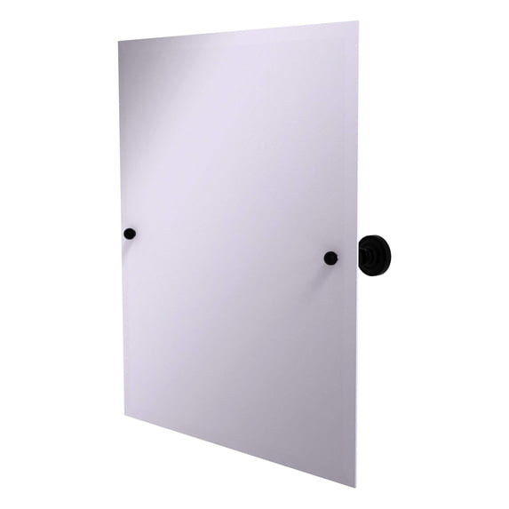 Allied Brass DT-92-BKM Frameless Rectangular Tilt Mirror with Beveled Edge, Matte Black