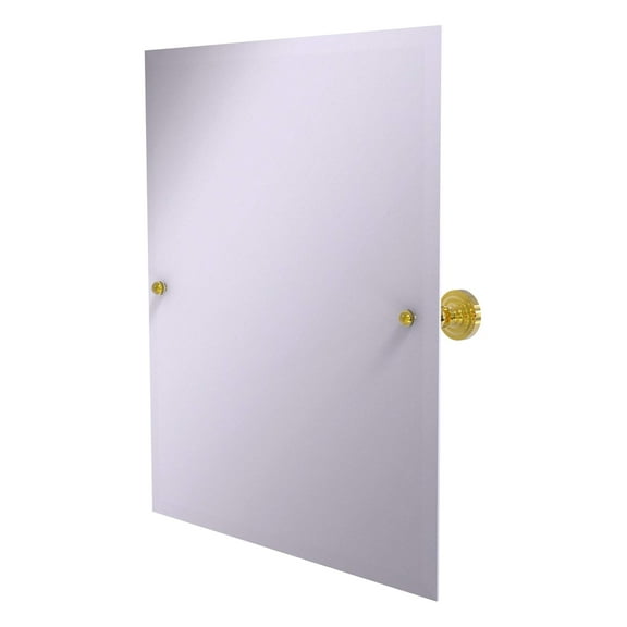 Allied Brass DT-92-PB Frameless Rectangular Tilt Mirror with Beveled Edge, Polished Brass