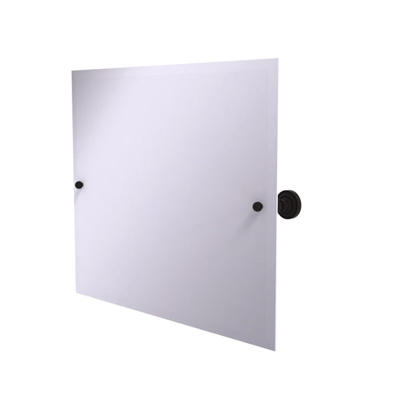 Frameless Landscape Rectangular Tilt Mirror with Beveled Edge in Oil Rubbed Bronze