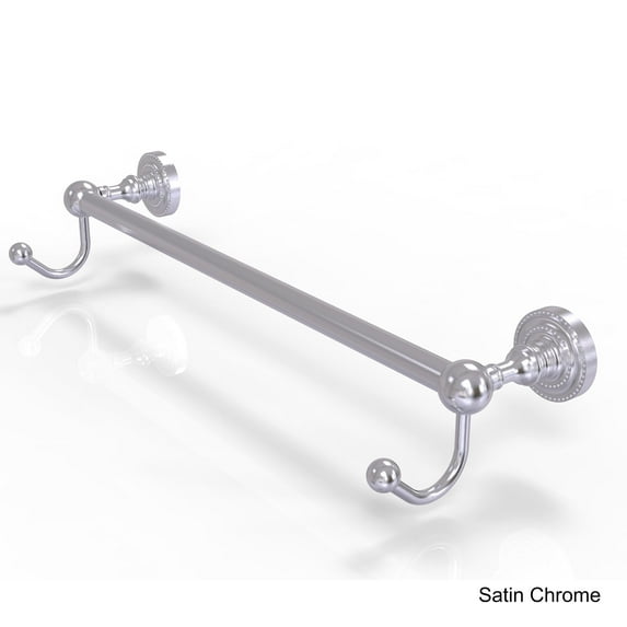 Allied Brass - Dottingham 24'' Towel Bar with Integrated Hooks in Satin Chrome