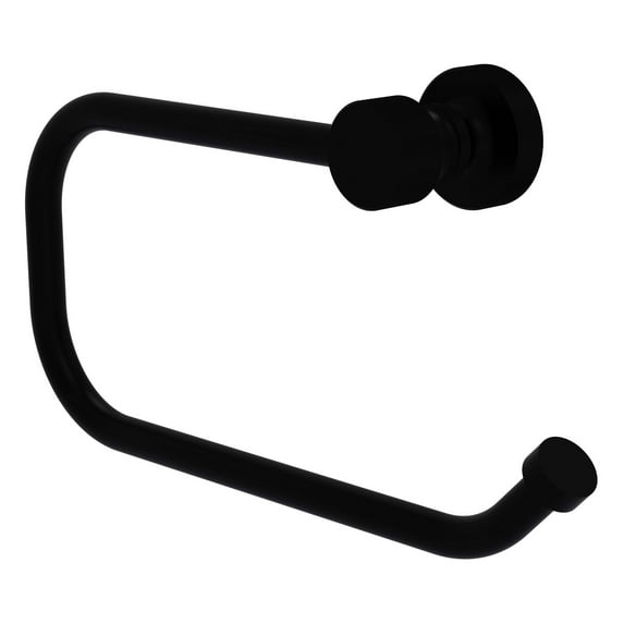 Allied Brass FT-24E-BKM Foxtrot Collection European Style Toilet Tissue Holder, Matte Black