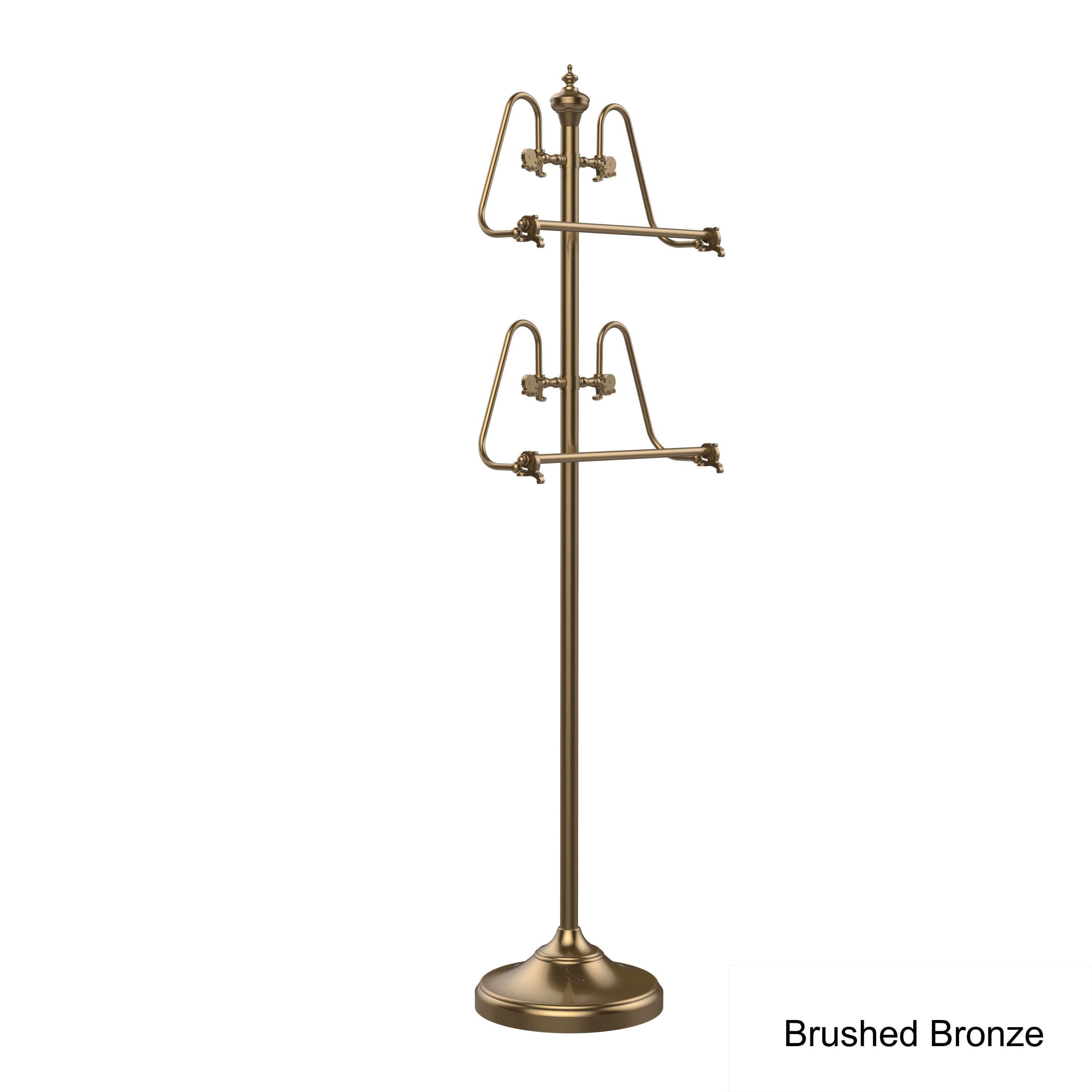 Allied Brass Foor Standing 49-in Towel Stand in Brushed Bronze Allied Brass Foor Standing 49-in Towel Stand in Brushed Bronze