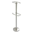 thumbnail image 1 of Allied Brass  Free Standing Two Roll Toilet Tissue Stand Satin, Nickel Finish, 1 of 5