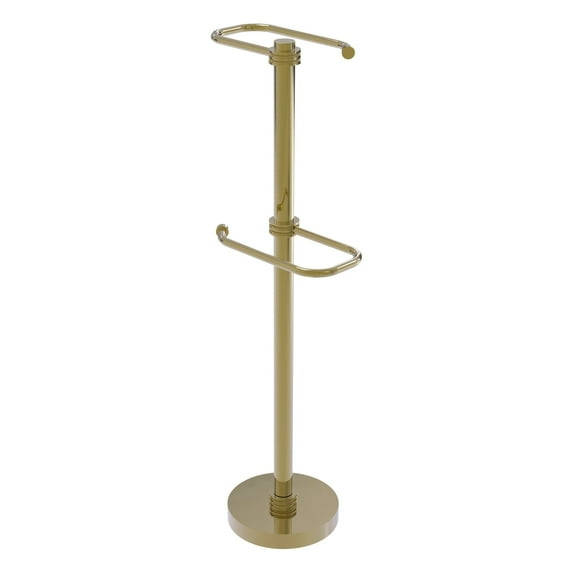 Allied Brass Freestanding 2-roll Toilet Tissue Stand Brass Finish