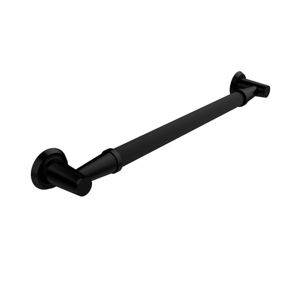 Allied Brass MD-GRR-24-BKM 24 Inch Reeded Grab Bar, Matte Black