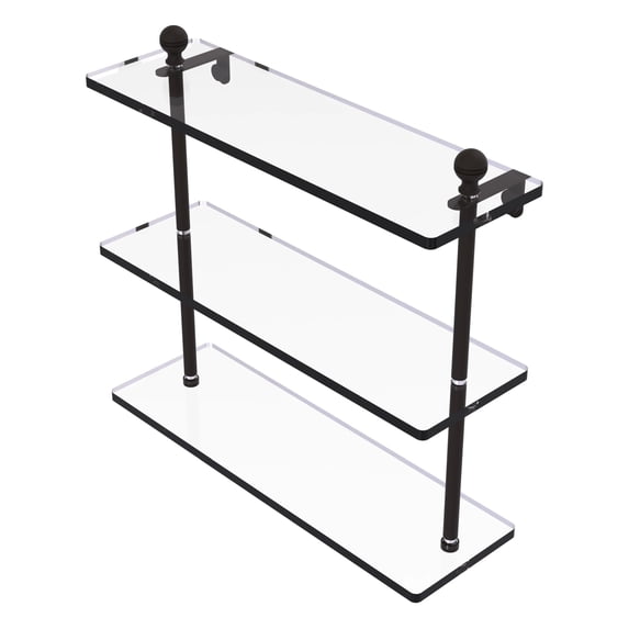 Allied Brass Mambo 16 in. Triple Tiered Glass Shelf