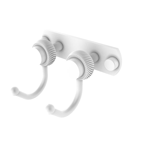 Allied Brass - Mercury 2 Position Multi Hook with Twisted Accent in Matte White