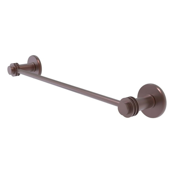 Allied Brass - Mercury 24-in Towel Bar with Dotted Accent in Antique Copper