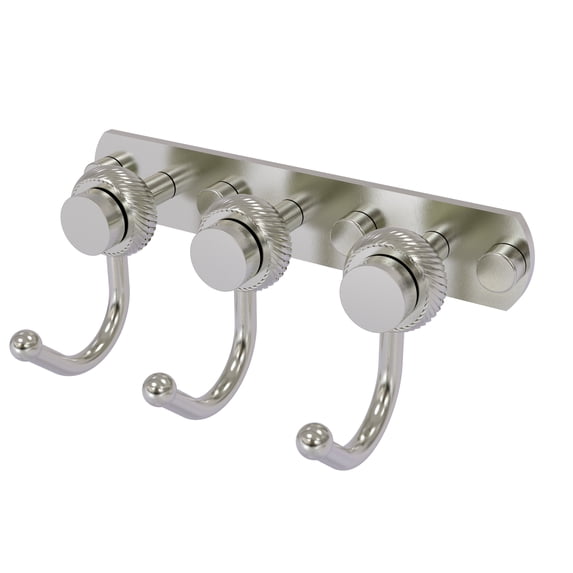 Allied Brass Mercury 3 Position Multi Hook with Twisted Accent in Satin Nickel