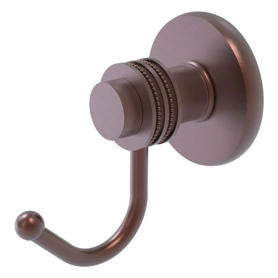 Allied Brass - Mercury Robe Hook with Dotted Accents in Antique Copper
