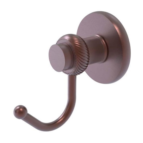 Allied Brass - Mercury Robe Hook with Twisted Accents in Antique Copper
