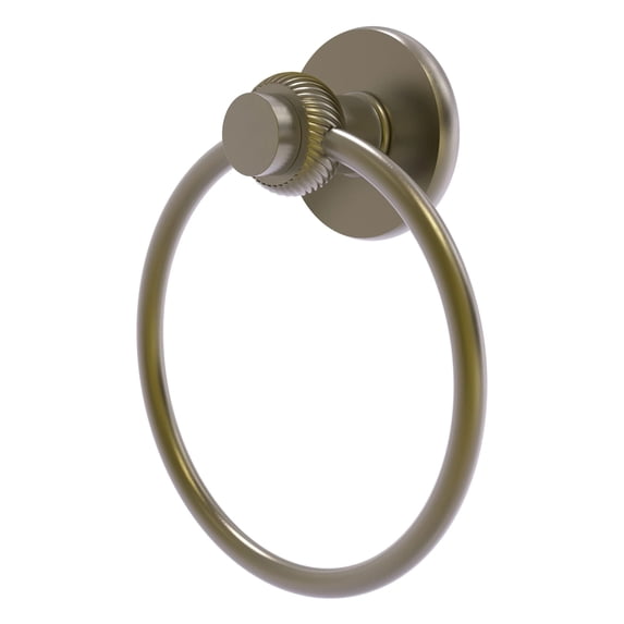 Allied Brass - Mercury Towel Ring with Twist Accent in Antique Brass
