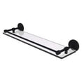 thumbnail image 1 of Allied Brass P1000-1/22-GAL-BKM 22 Inch Tempered Glass Shelf with Gallery Rail, Matte Black, 1 of 11