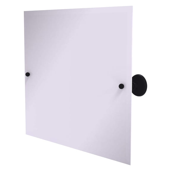 Allied Brass PMC-93-BKM Frameless Landscape Rectangular Tilt Mirror with Beveled Edge, Matte Black