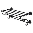 thumbnail image 1 of Allied Brass PQN-HTL/24-5-BKM Prestige Que New Collection 24 Inch Train Rack Towel Shelf, Matte Black, 1 of 11