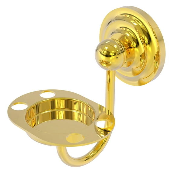 Allied Brass PQN-TT6-PB Prestige Que Tumbler and Toothbrush Holder, Polished Brass