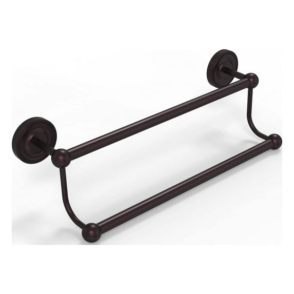 Allied Brass PR-72/24-ABZ Prestige Regal Collection 24 Inch Double Towel Bar, Antique Bronze