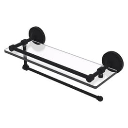 Prestige Que New Paper Towel Holder with Gallery Glass Shelf Oil Rubbed Bronze 16 Inch Walmart