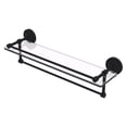 thumbnail image 1 of Allied Brass PRBP-1TB/22-GAL-BKM 22 Inch Gallery Glass Shelf with Towel Bar, Matte Black, 1 of 3
