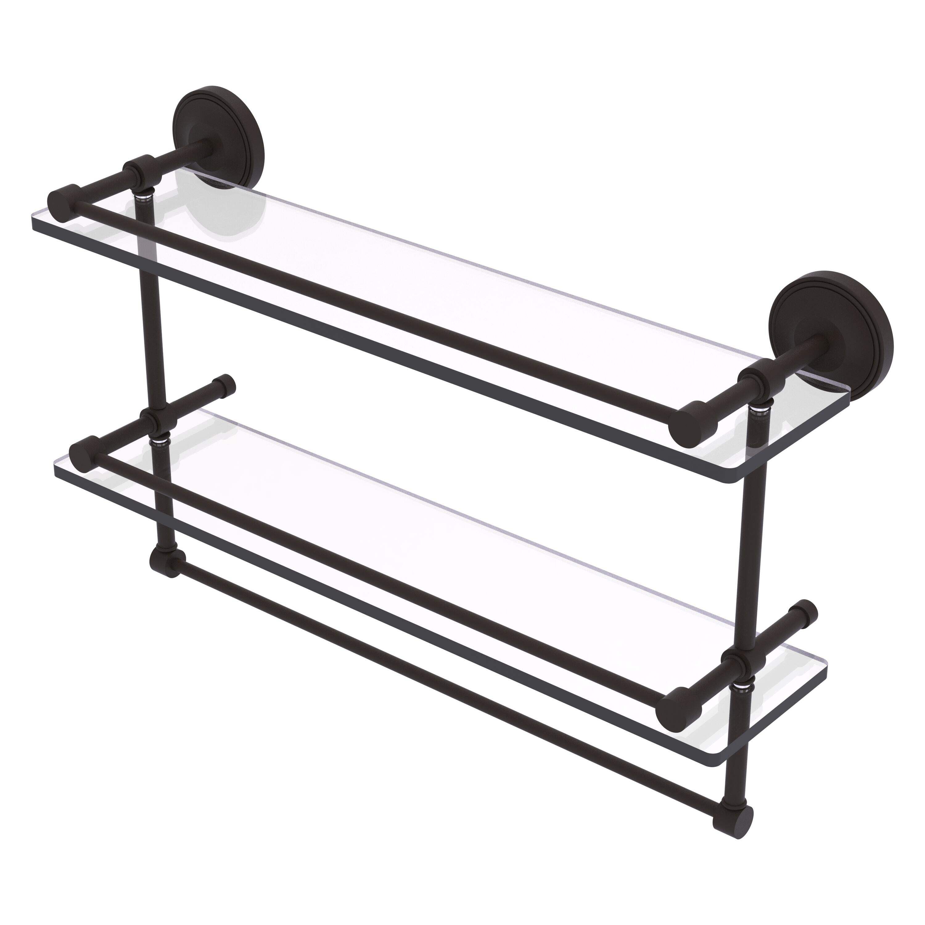 Allied Brass Clearview 24" Double Towel Bar – Oil Rubbed Bronze, Solid Brass Construction