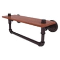 thumbnail image 1 of Allied Brass - Pipeline 16'' Ironwood Shelf with Towel Bar in Antique Bronze, 1 of 7