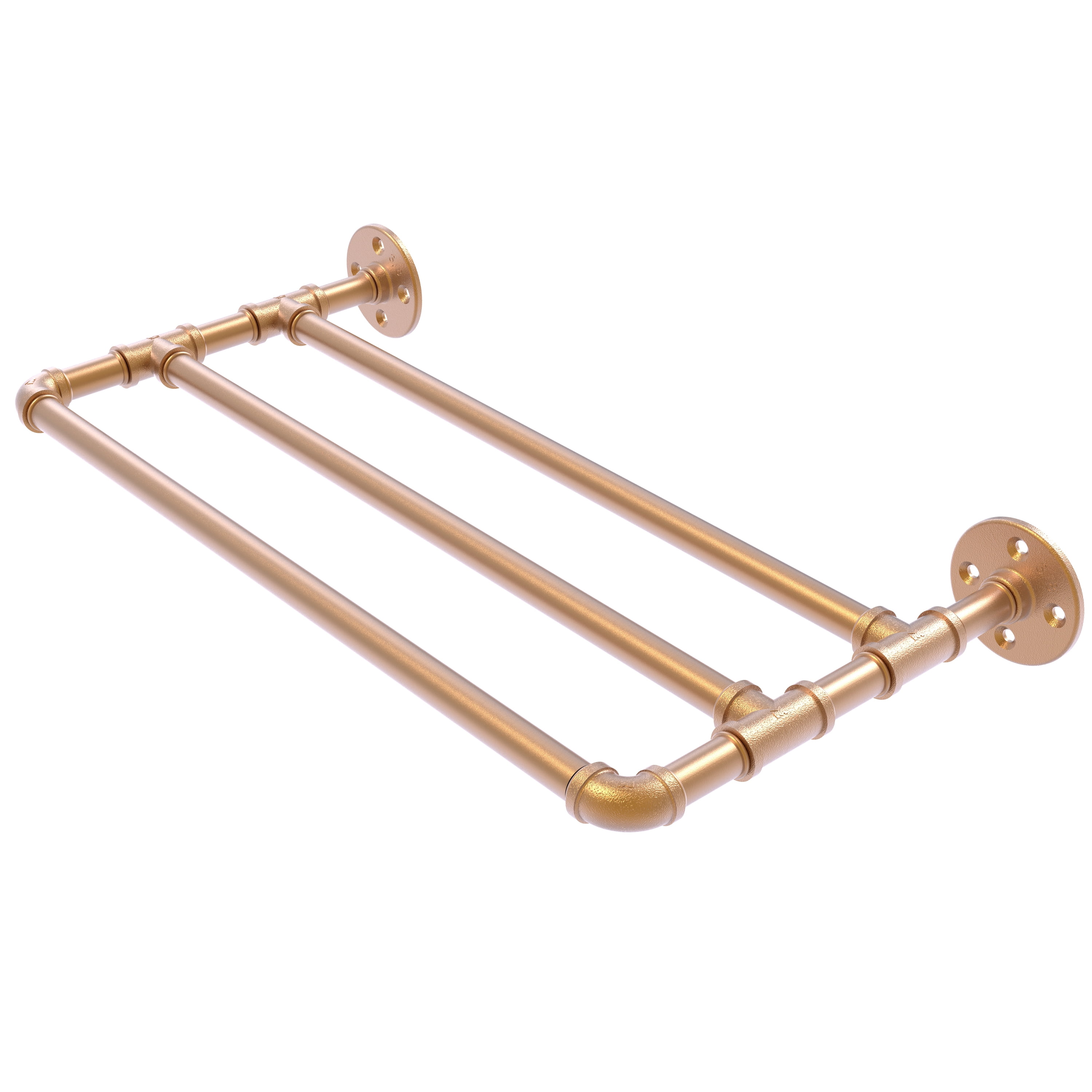 Avondale 18" Industrial Brushed Bronze Wall Mounted Towel Shelf
