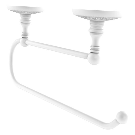 Allied Brass Prestige Monte Carlo Under Cabinet Paper Towel Holder in Matte White
