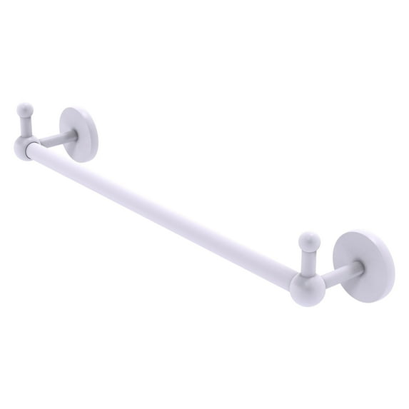 Allied Brass Prestige Skyline 24'' Towel Bar with Integrated Hooks in Matte White