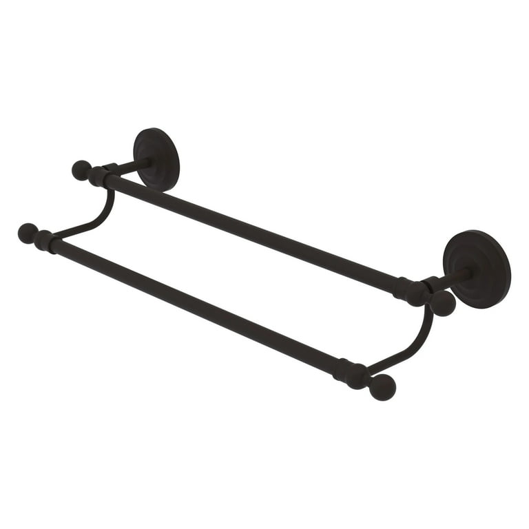 Allied Brass Carolina Collection 30-in Towel Shelf with Double Towel Bar in Oil Rubbed Bronze Allied Brass Carolina Collection 30-in Towel Shelf with Double Towel Bar in Oil Rubbed Bronze