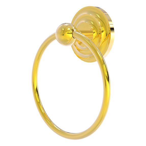 Allied Brass - Que New Collection Towel Ring in Polished Brass