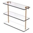 thumbnail image 1 of Allied Brass RC-5/16-BBR 16 Inch Triple Tiered Glass Shelf, Brushed Bronze, 1 of 11