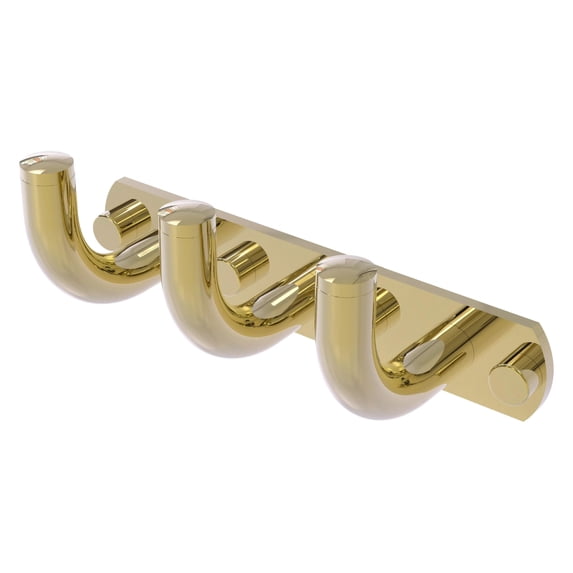 Allied Brass - Remi Collection 3 Position Multi Hook in Unlacquered Brass
