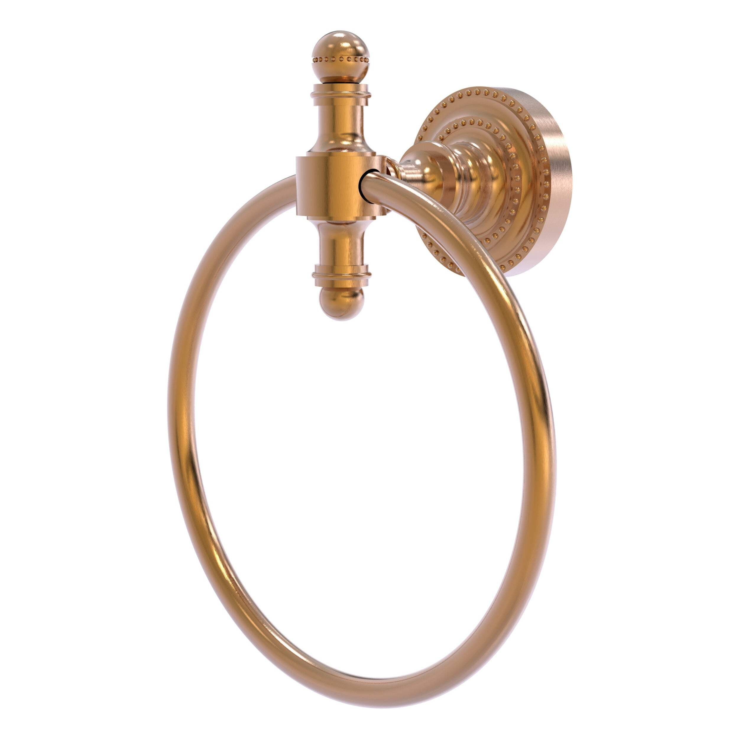 Allied Brass P1016-ABR 6-Inch Towel Ring - Antique Brass Solid Brass Bathroom Accessory