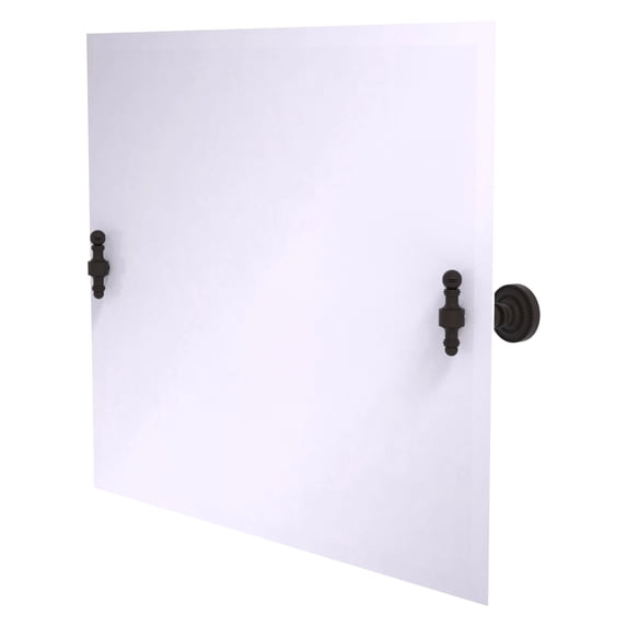 Allied Brass Retro Dot Framless Beveled-edge Rectangular Landscape Tilt Wall Mirror Bronze