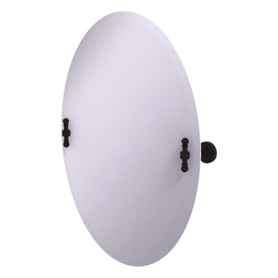 Allied Brass Retro Wave Collection Unframed Oval Tilt Wall Mirror - A Oil Rubbed Bronze