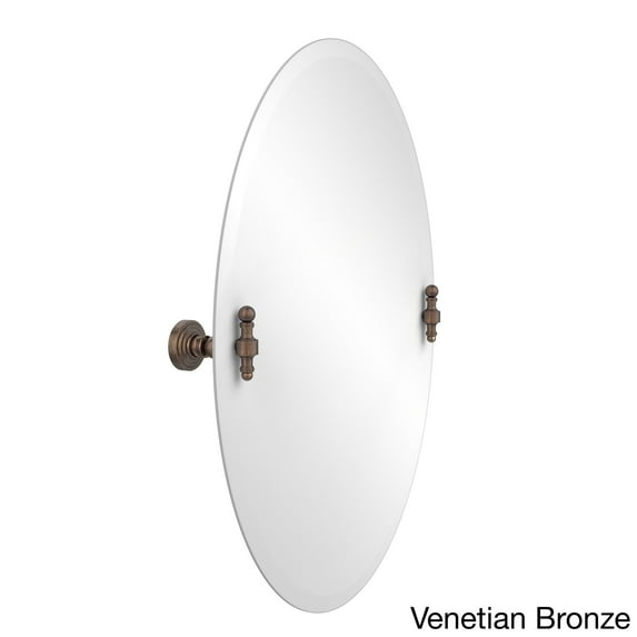 Allied Brass Retro Wave Collection Unframed Oval Tilt Wall Mirror - A Venetian Bronze