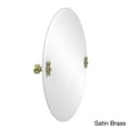 thumbnail image 1 of Allied Brass Retro Wave Collection Unframed Oval Tilt Wall Mirror Satin Brass, 1 of 5