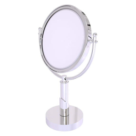 Allied Brass SH-4/4X Soho Collection 8 Inch Vanity Top 4X Magnification Make-Up Mirror, Polished Chrome