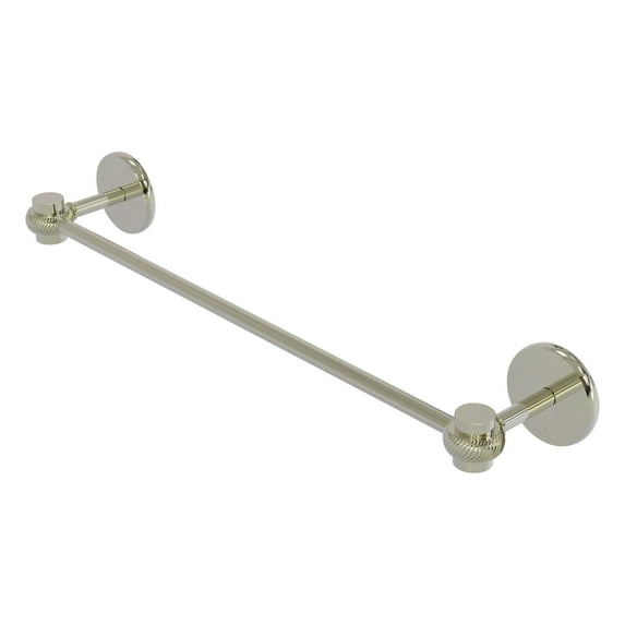 Allied Brass Satellite Orbit One 30" Towel Bar with Twist Accents in Polished Nickel