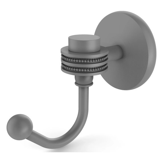 Allied Brass - Satellite Orbit One Robe Hook with Dotted Accents in Matte Gray