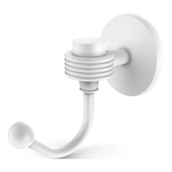 Allied Brass - Satellite Orbit One Robe Hook with Groovy Accents in Matte White